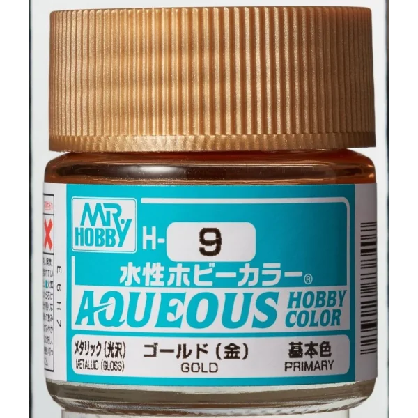 3028738407 Mr Hobby – Aqueous Hobby Colors (10 ml) Gold – H-009 - Mr Hobby - Ludik Vault