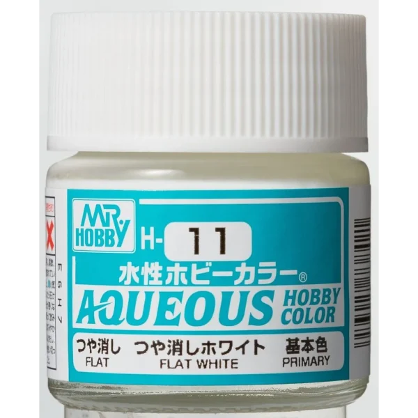 Mr Hobby – Aqueous Hobby Colors (10 ml) Flat White – H-011 - Mr Hobby - Ludik Vault