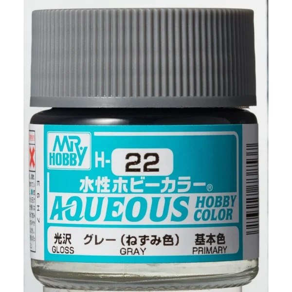 3028738537 Mr Hobby – Aqueous Hobby Colors (10 ml) Gray – H-022 - Mr Hobby - Ludik Vault