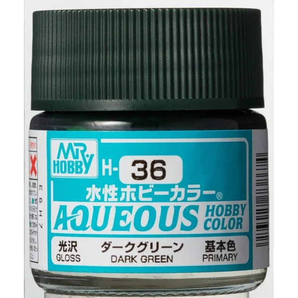 Mr Hobby – Aqueous Hobby Colors (10 ml) Dark Green – H-036 - Mr Hobby - Ludik Vault