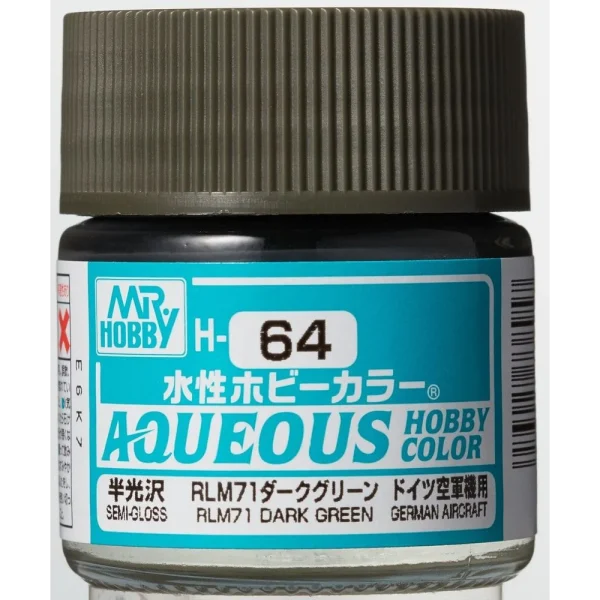 3028738957 Mr Hobby – Aqueous Hobby Colors (10 ml) RLM71 Dark Green – H-064 - Mr Hobby - Ludik Vault