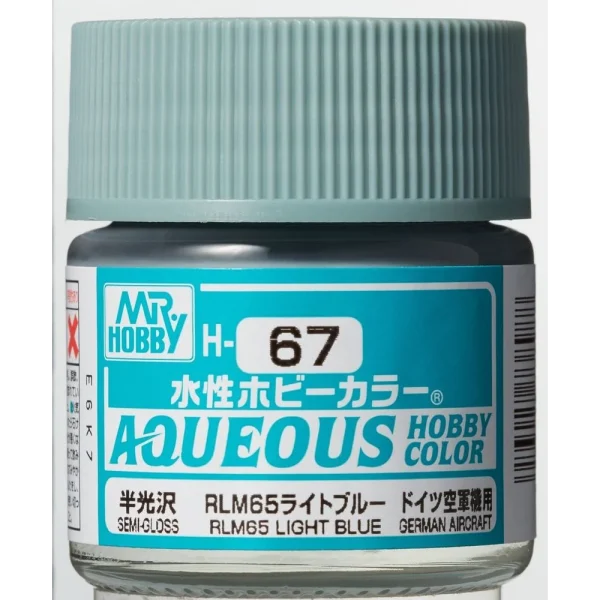 3028738988 Mr Hobby – Aqueous Hobby Colors (10 ml) RLM65 Light Blue – H-067 - Mr Hobby - Ludik Vault