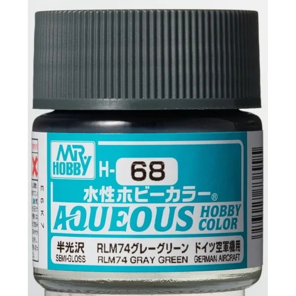 3028738995 Mr Hobby – Aqueous Hobby Colors (10 ml) RLM74 Dark Gray – H-068 - Mr Hobby - Ludik Vault