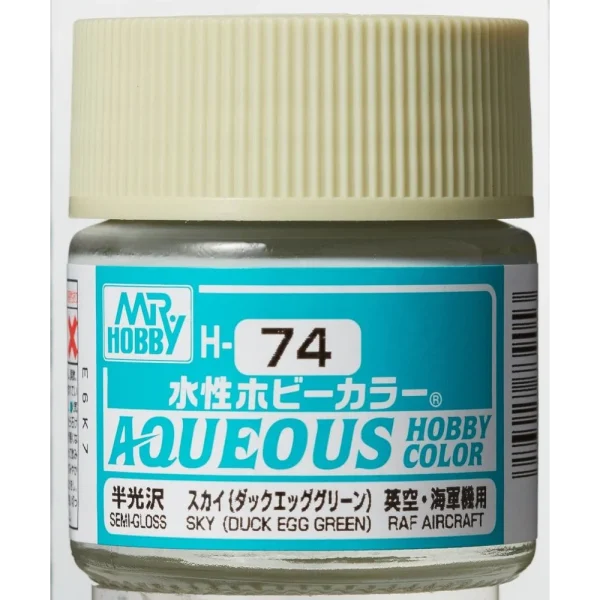 3028739053 Mr Hobby – Aqueous Hobby Colors (10 ml) Sky (Duck Egg Green) – H-074 - Mr Hobby - Ludik Vault