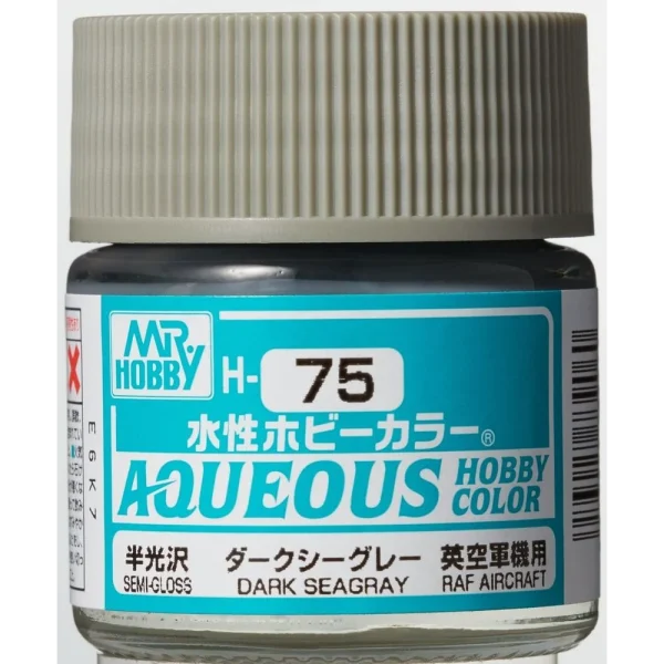 3028739060 Mr Hobby – Aqueous Hobby Colors (10 ml) Dark Seagray – H-075 - Mr Hobby - Ludik Vault