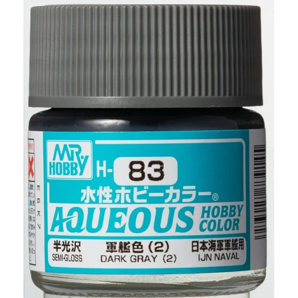 3028739145 Mr Hobby – Aqueous Hobby Colors (10 ml) Dark Gray (2) – H-083 - Mr Hobby - Ludik Vault