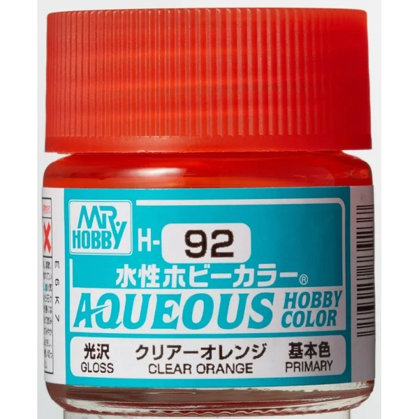 3028739237 Mr Hobby – Aqueous Hobby Colors (10 ml) Clear Orange – H-092 - Mr Hobby - Ludik Vault
