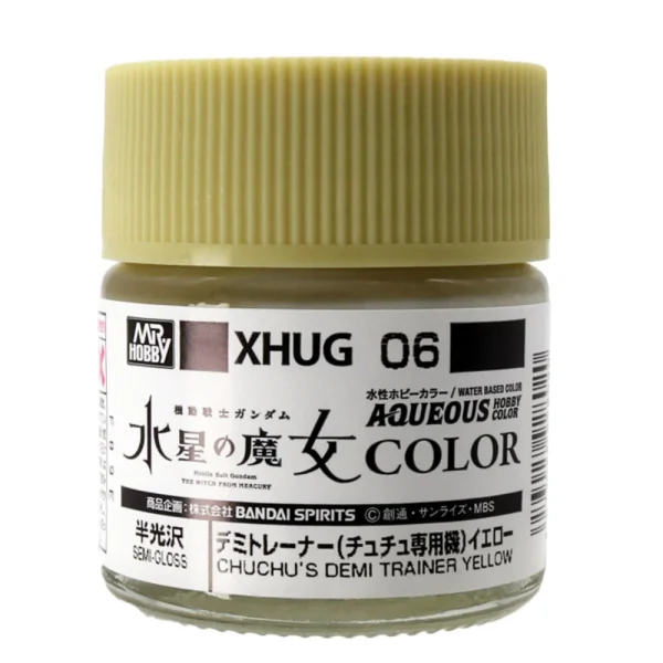 Mr Hobby – AQUEOUS GUNDAM COLOR (10ml) DEMI-TRAINER (CHUCHU) YELLOW – XHUG-06 - Mr Hobby - Ludik Vault