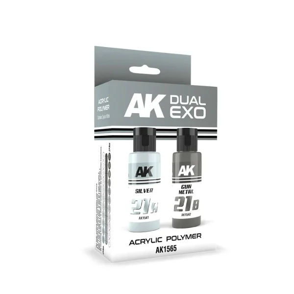 5568327979 AK Interactive – SILVER & GUN METAL DUAL EXO Set 21 – AK1565 - AK Interactive - Ludik Vault