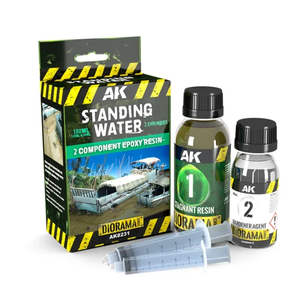 AK Interactive – RESIN STAGNANT WATER COMPONENTS EPOXY RESIN 180ML – AK8231 - AK Interactive - Ludik Vault