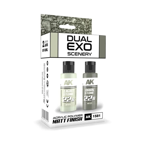 5568331716 AK Interactive – LIGHT STONE & DARK STONE DUAL EXO Set 22 – AK1581 - AK Interactive - Ludik Vault