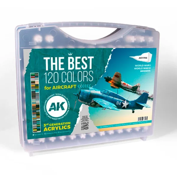 AK Interactive – 3G PLASTIC BRIEFCASE 120 AIRCRAFT COLORS – AK11706 - AK Interactive - Ludik Vault