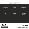 5568335820-1 AK Interactive - Real Colors: Carbon Fibre Grey 17 ml. - RC829