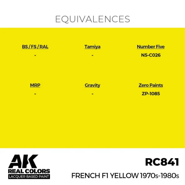 AK Interactive - Real Colors: French F1 Yellow 1970s-1980s 17ml. - RC841