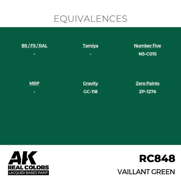 AK Interactive - Real Colors: Vaillant Green 17 ml. - RC848