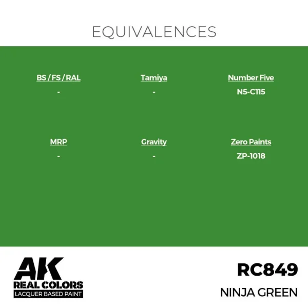 AK Interactive - Real Colors: Ninja Green 17 ml. - RC849