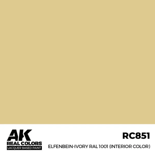 5568336049 AK Interactive – Real Colors: Elfenbein-Ivory RAL 1001 (Interior Color) 17 ml. – RC851 - AK Interactive - Ludik Vault