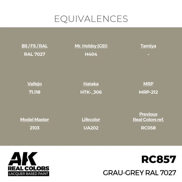 5568336100-1 AK Interactive - Real Colors: Grau-Grey RAL 7027 17 ml. - RC857