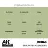 AK Interactive - Real Colors: Silver Grey No.28 (BS381) 17 ml. - RC866