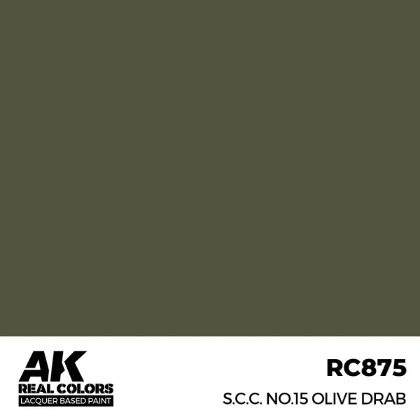 5568336285 AK Interactive – Real Colors: S.C.C. No.15 Olive Drab 17 ml. – RC875 - AK Interactive - Ludik Vault