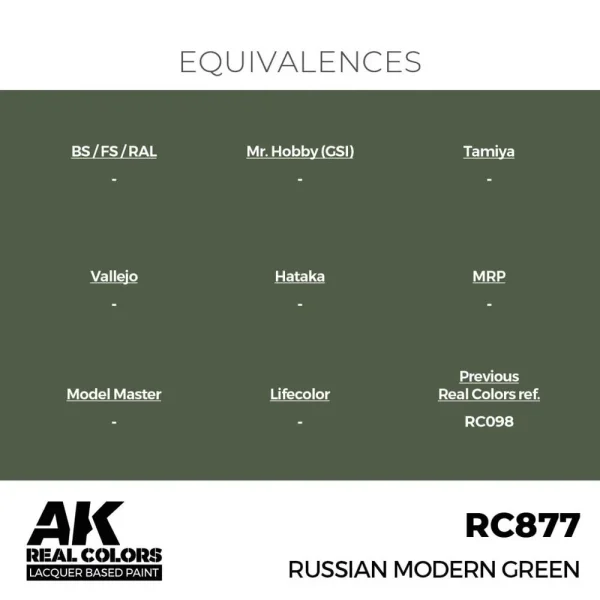 5568336308-1 AK Interactive - Real Colors: Russian Modern Green 17 ml. - RC877