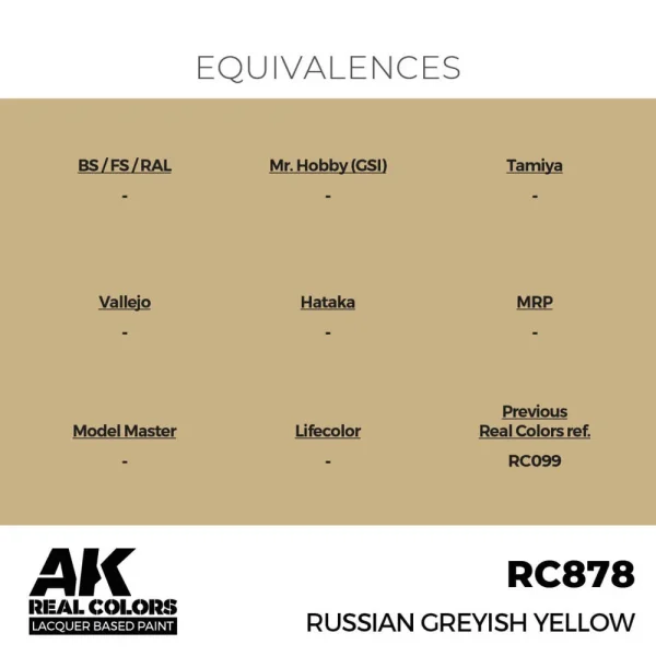 5568336315-1 AK Interactive - Real Colors: Russian Greyish Yellow 17 ml. - RC878