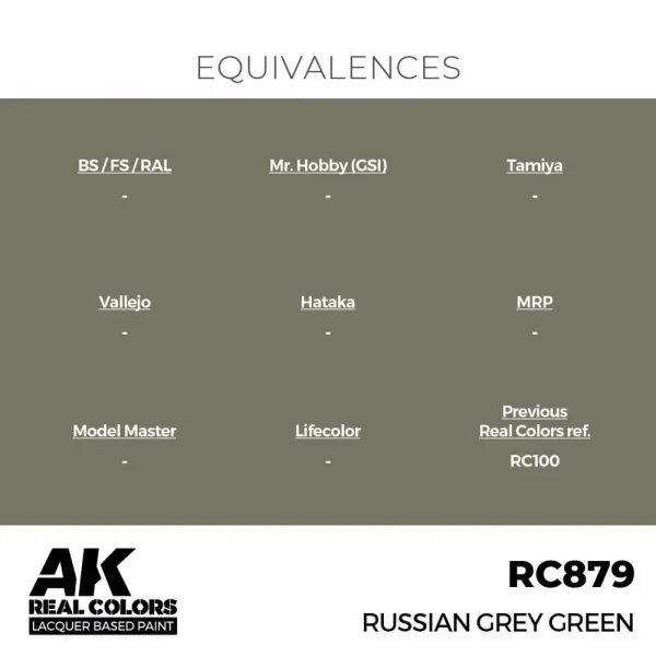 5568336322-1 AK Interactive - Real Colors: Russian Grey Green 17 ml. - RC879