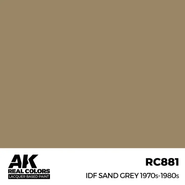 AK Interactive – Real Colors: IDF Sand Grey 1970S-1980S 17 ml. – RC881 - AK Interactive - Ludik Vault