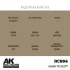 5568336490-1 AK Interactive - Real Colors: Sand FS 30277 17 ml. - RC896
