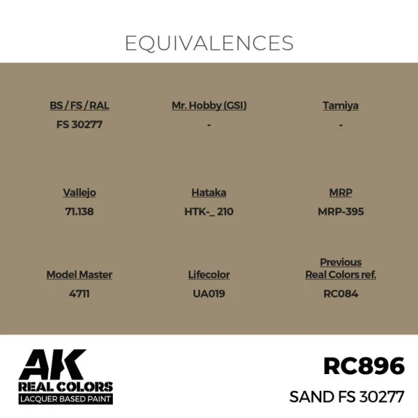 5568336490-1 AK Interactive - Real Colors: Sand FS 30277 17 ml. - RC896