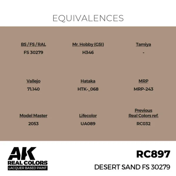 AK Interactive - Real Colors: Desert Sand FS 30279 17 ml. - RC897