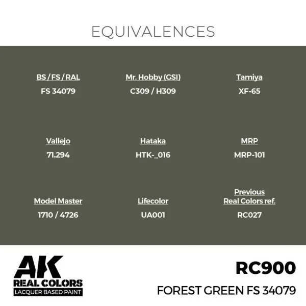 5568336537-1 AK Interactive - Real Colors: Forest Green FS 34079 17 ml. - RC900