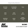 5568336544-1 AK Interactive - Real Colors: Olive Drab FS 34087 17 ml. - RC901