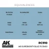 5568336636-1 AK Interactive - Real Colors: Air Superiority Blue FS 35450 17 ml. - RC910