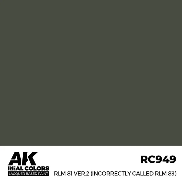 AK Interactive – Real Colors: RLM 81 Ver.2 (incorrectly called RLM 83) 17 ml. – RC949 - AK Interactive - Ludik Vault