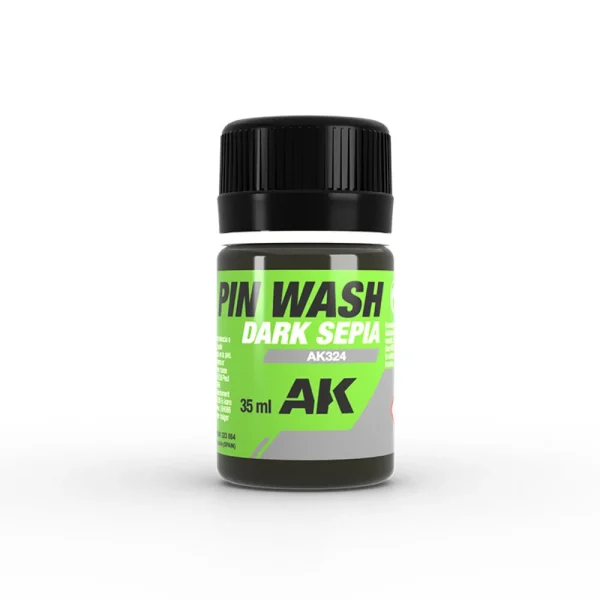 AK Interactive – Dark Sepia PIN WASH – AK324 - AK Interactive - Ludik Vault