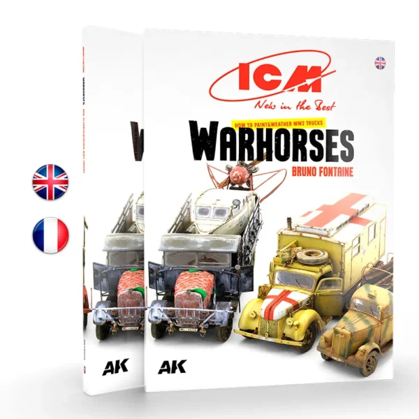 5568338180 AK Interactive – ICM – HOW TO PAINT &WEATHER WW2 TRUCKS WARHORSES – FR – AK130012 - AK Interactive - Ludik Vault