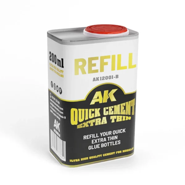AK Interactive – REFILLQUICK CEMENT EXTRA THIN – AK12001-B - AK Interactive - Ludik Vault