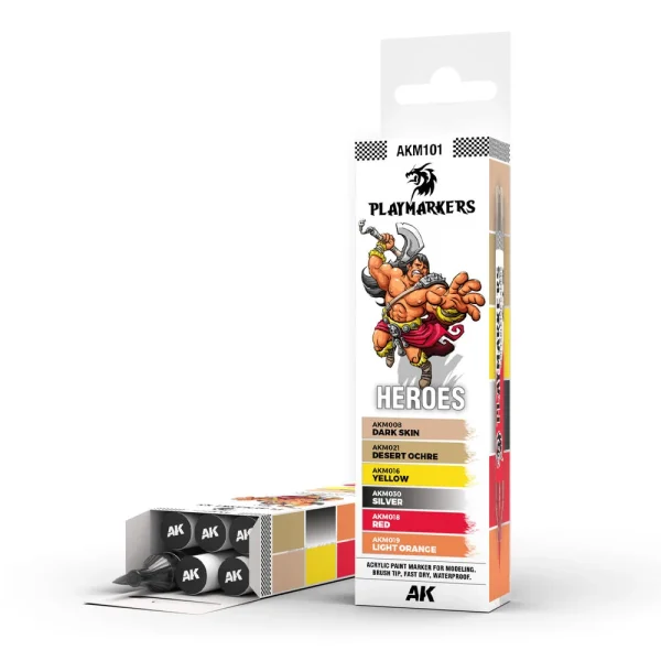 AK Interactive – PLAYMARKERS SET – HEROES (6 ref.) – AKM101 - AK Interactive - Ludik Vault