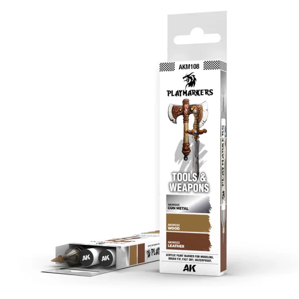 5568338968 AK Interactive – PLAYMARKERS SET – TOOLS & WEAPONS (3 ref.) – AKM108 - AK Interactive - Ludik Vault