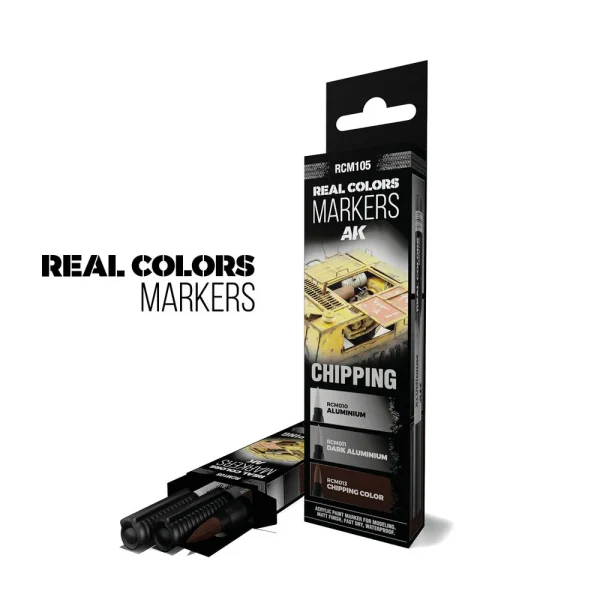 5568339163 AK Interactive – CHIPPING – SET 3 REAL COLORS MARKERS – RCM105 - AK Interactive - Ludik Vault