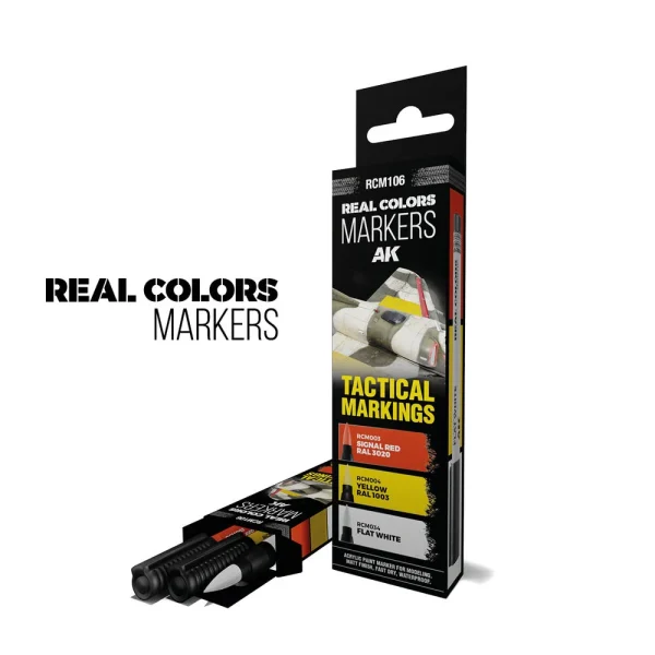 5568339170 AK Interactive – TACTICAL MARKINGS – SET 3 REAL COLORS MARKERS – RCM106 - AK Interactive - Ludik Vault