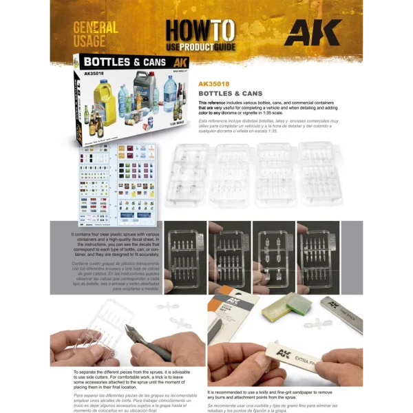 AK Interactive - BOTTLES & CANS 1/35 - AK35018