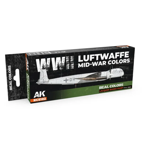AK Interactive – WWII Luftwaffe Mid-War Colors SET – RCS102 - AK Interactive - Ludik Vault
