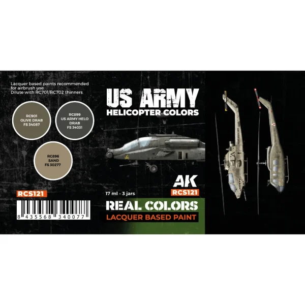 AK Interactive – US Army Helicopter Colors SET – RCS121 - AK Interactive - Ludik Vault