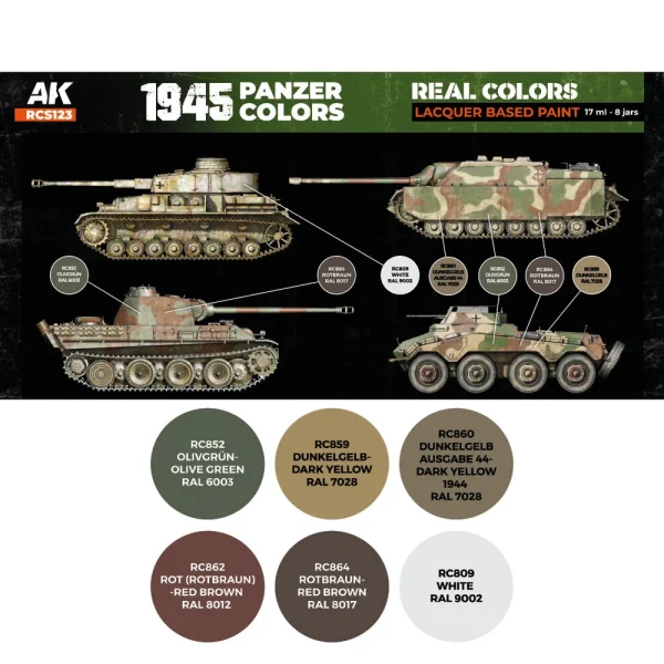 AK Interactive – 1945 Panzer Colors SET – RCS123 - AK Interactive - Ludik Vault