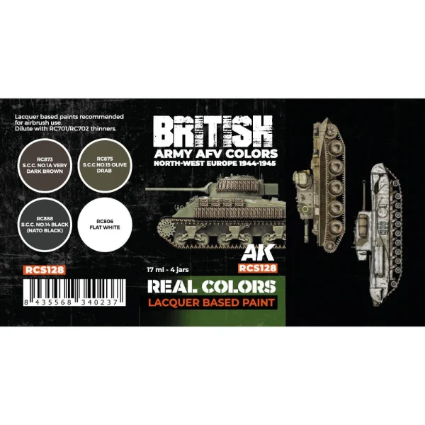 AK Interactive – British Army AFV Colors. North-West Europe 1944-1945 SET – RCS128 - AK Interactive - Ludik Vault