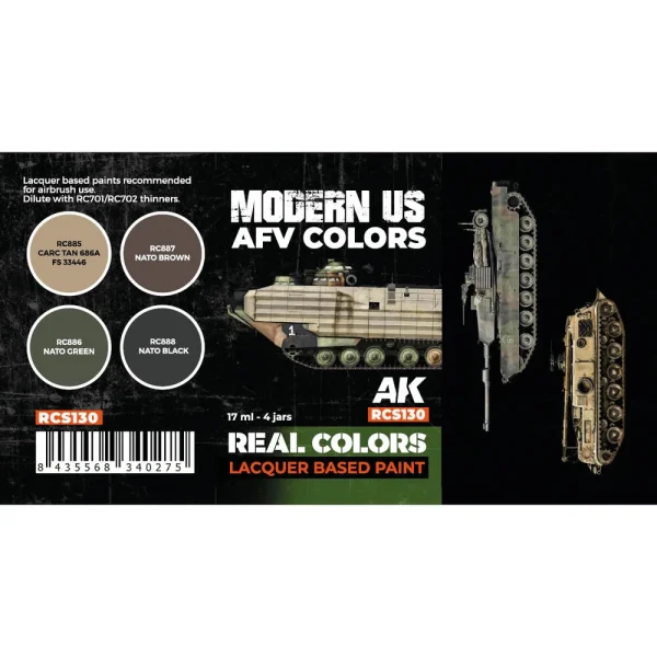 5568340275 AK Interactive – Modern US AFV Colors SET – RCS130 - AK Interactive - Ludik Vault