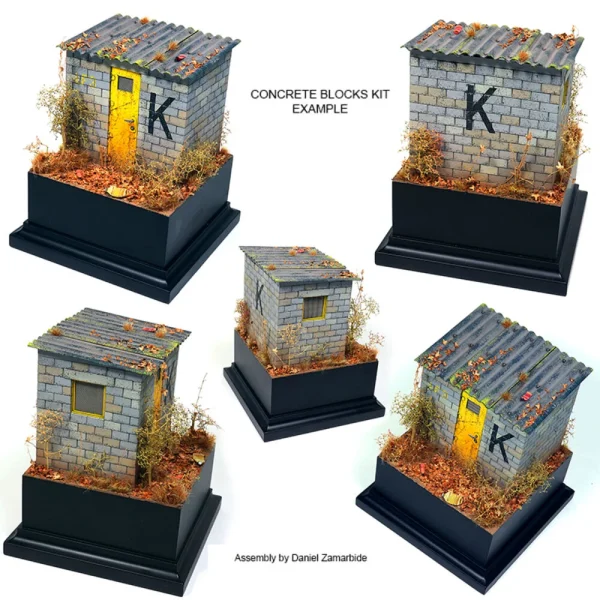 5568342422-5 AK Interactive - CONCRETE BLOCKS KIT 1/35 Scale - AK35019