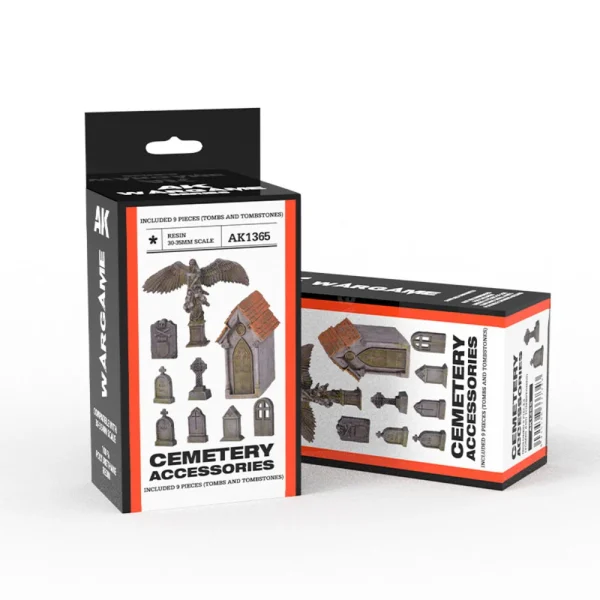 5568343634 AK Interactive – CEMETERY ACCESORIES WARGAME SET (RESIN 30-35MM) – AK1365 - AK Interactive - Ludik Vault